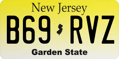 NJ license plate B69RVZ