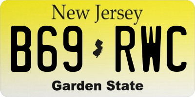 NJ license plate B69RWC