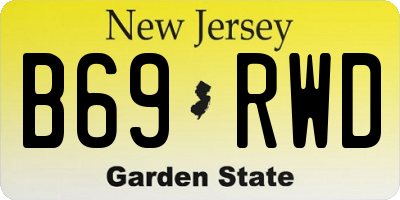 NJ license plate B69RWD