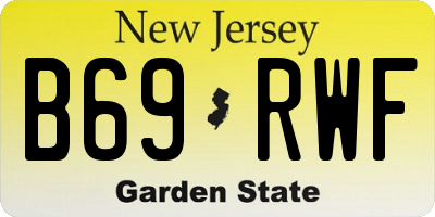NJ license plate B69RWF