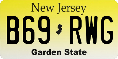 NJ license plate B69RWG