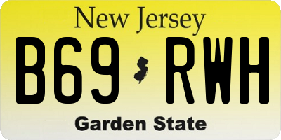 NJ license plate B69RWH