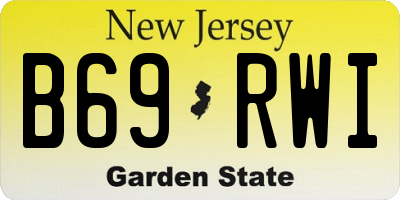 NJ license plate B69RWI