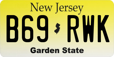 NJ license plate B69RWK