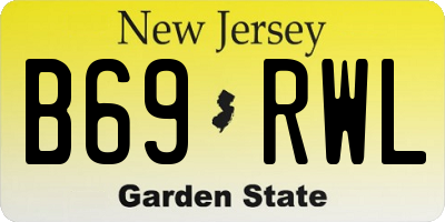 NJ license plate B69RWL