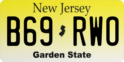 NJ license plate B69RWO