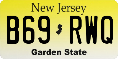 NJ license plate B69RWQ