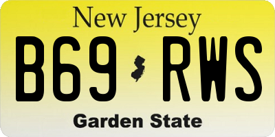 NJ license plate B69RWS