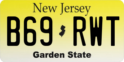 NJ license plate B69RWT