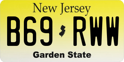 NJ license plate B69RWW