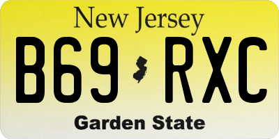 NJ license plate B69RXC
