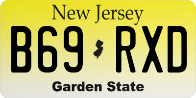 NJ license plate B69RXD