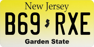 NJ license plate B69RXE