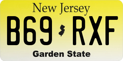 NJ license plate B69RXF