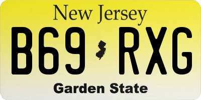 NJ license plate B69RXG