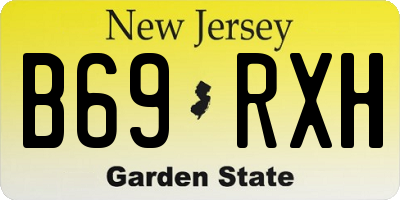 NJ license plate B69RXH