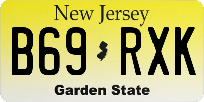 NJ license plate B69RXK