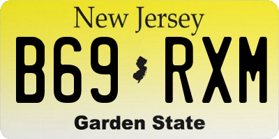 NJ license plate B69RXM