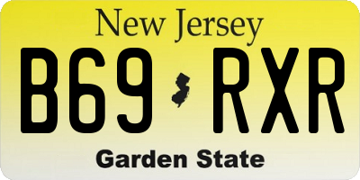 NJ license plate B69RXR