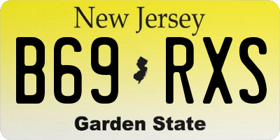 NJ license plate B69RXS