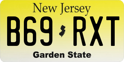 NJ license plate B69RXT