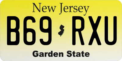 NJ license plate B69RXU
