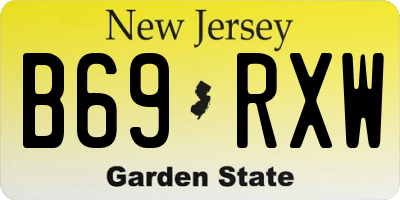 NJ license plate B69RXW