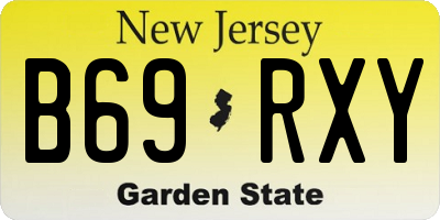NJ license plate B69RXY