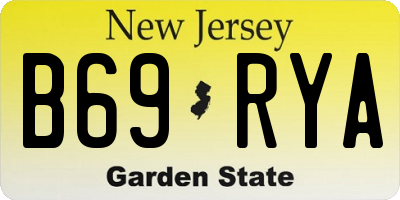 NJ license plate B69RYA