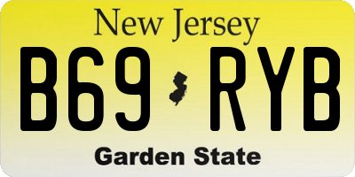 NJ license plate B69RYB