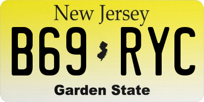 NJ license plate B69RYC