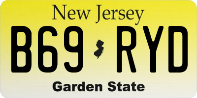NJ license plate B69RYD