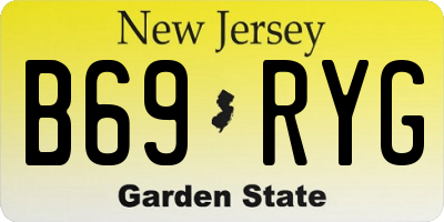 NJ license plate B69RYG