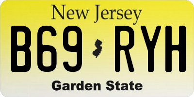 NJ license plate B69RYH