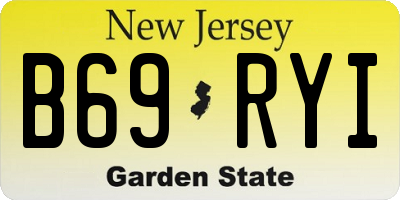 NJ license plate B69RYI