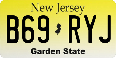 NJ license plate B69RYJ