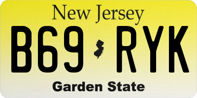 NJ license plate B69RYK
