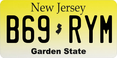 NJ license plate B69RYM