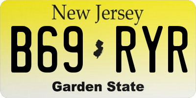 NJ license plate B69RYR