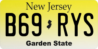 NJ license plate B69RYS
