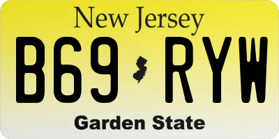 NJ license plate B69RYW
