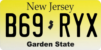 NJ license plate B69RYX