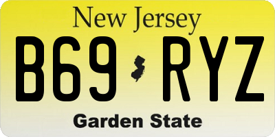 NJ license plate B69RYZ