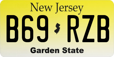 NJ license plate B69RZB