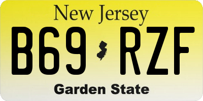 NJ license plate B69RZF