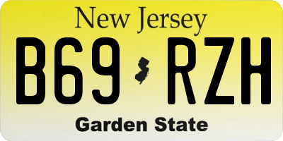 NJ license plate B69RZH