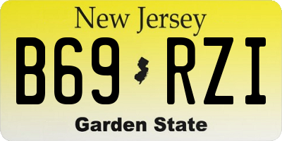 NJ license plate B69RZI
