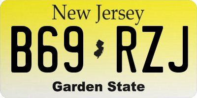 NJ license plate B69RZJ