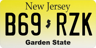 NJ license plate B69RZK