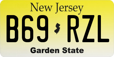 NJ license plate B69RZL
